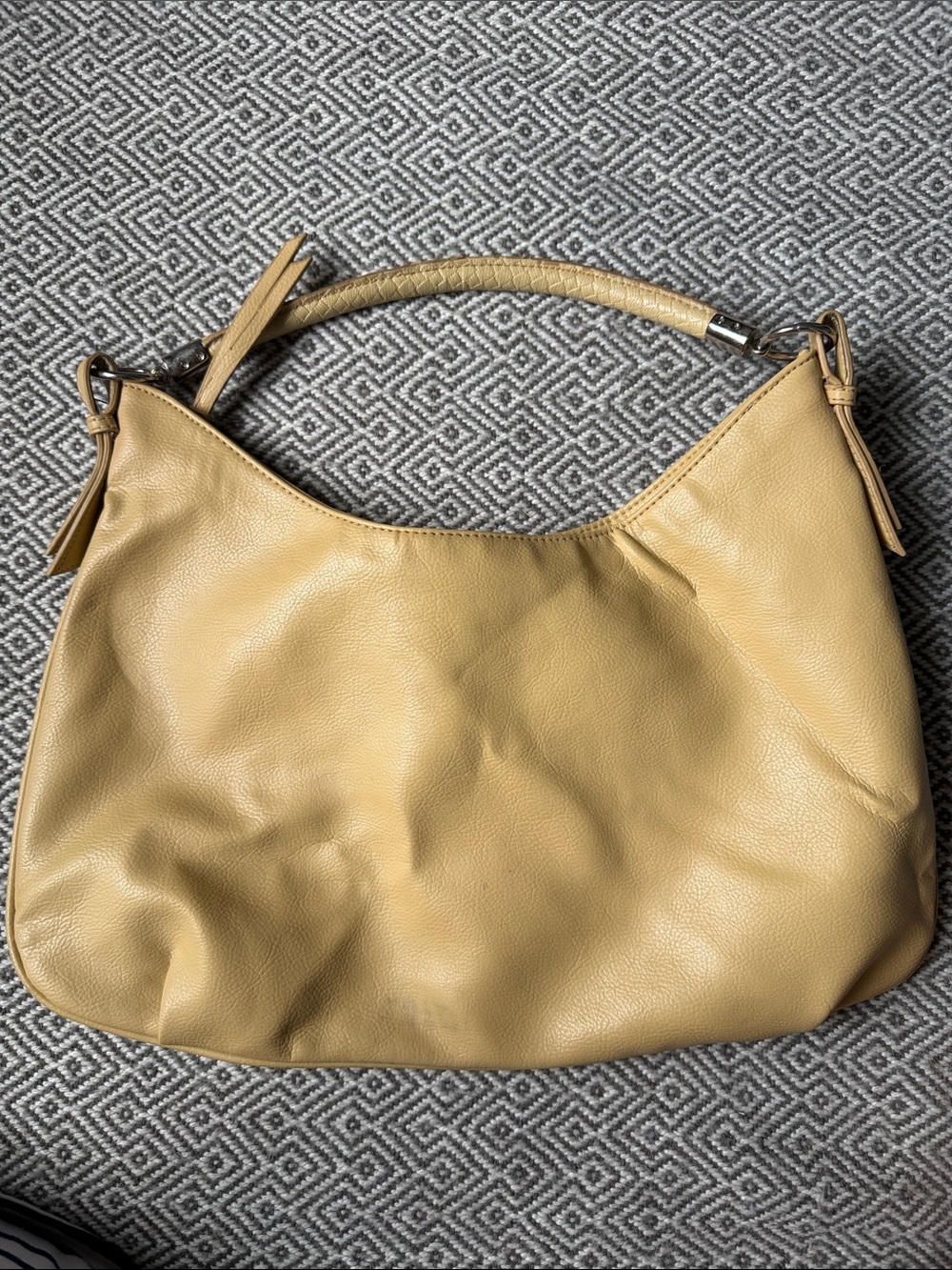 Nine West Beige Leather Shoulder Hobo Bag - Picture 2 of 7